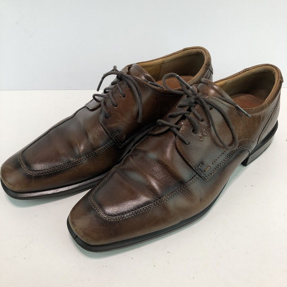 Ecco Cairo Apron Toe Men Brown Leather Oxford Shoe EUR 42 SH5